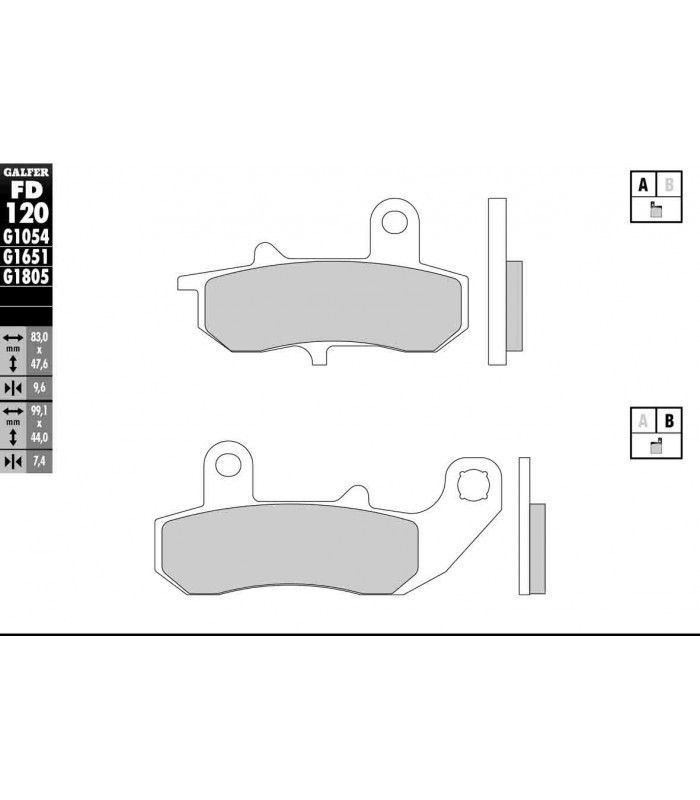 Задни мото накладки Galfer SEMI METAL FD120G1054 1