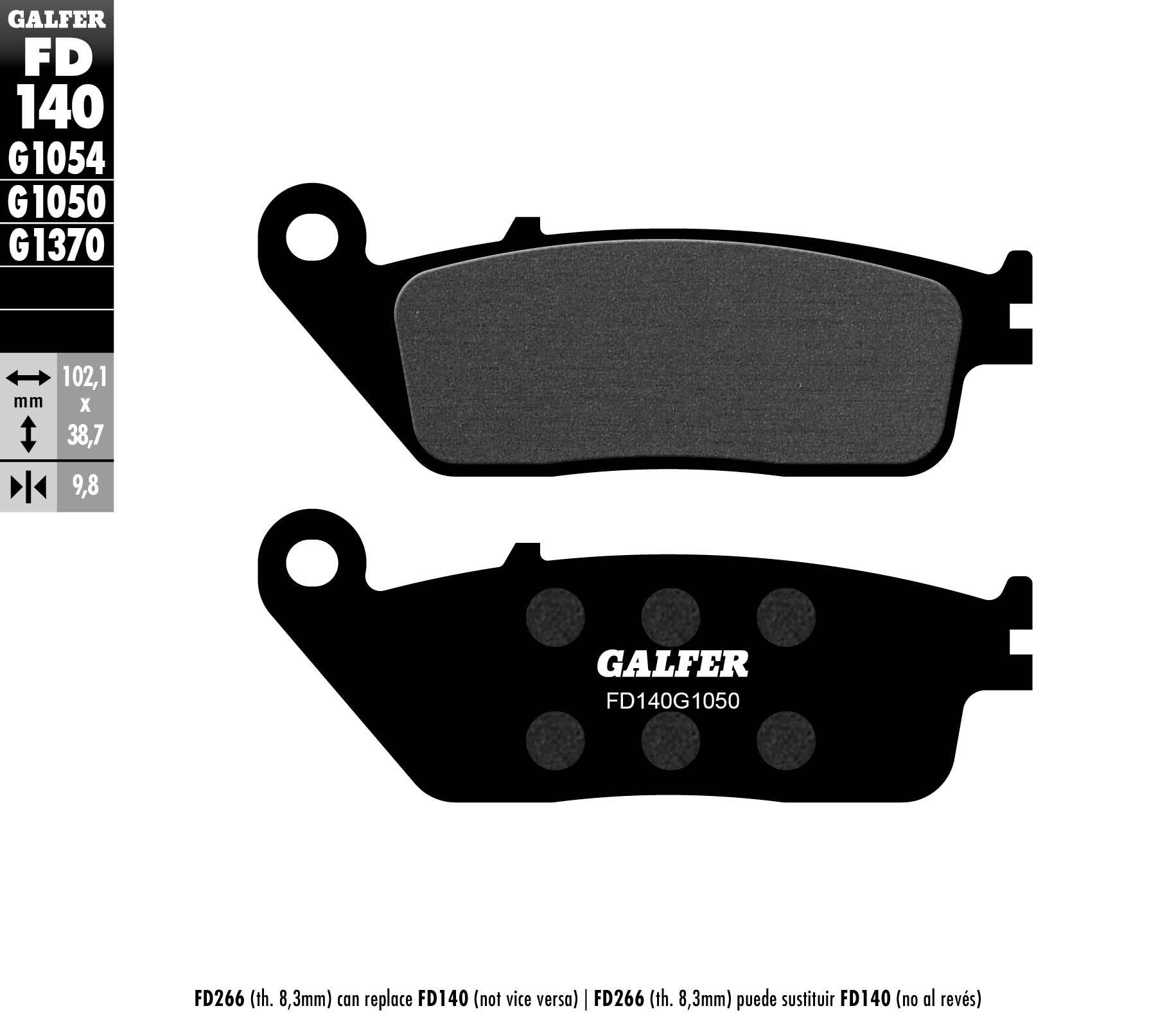 Предни/задни мото накладки Galfer SCOOTER FD140G1050