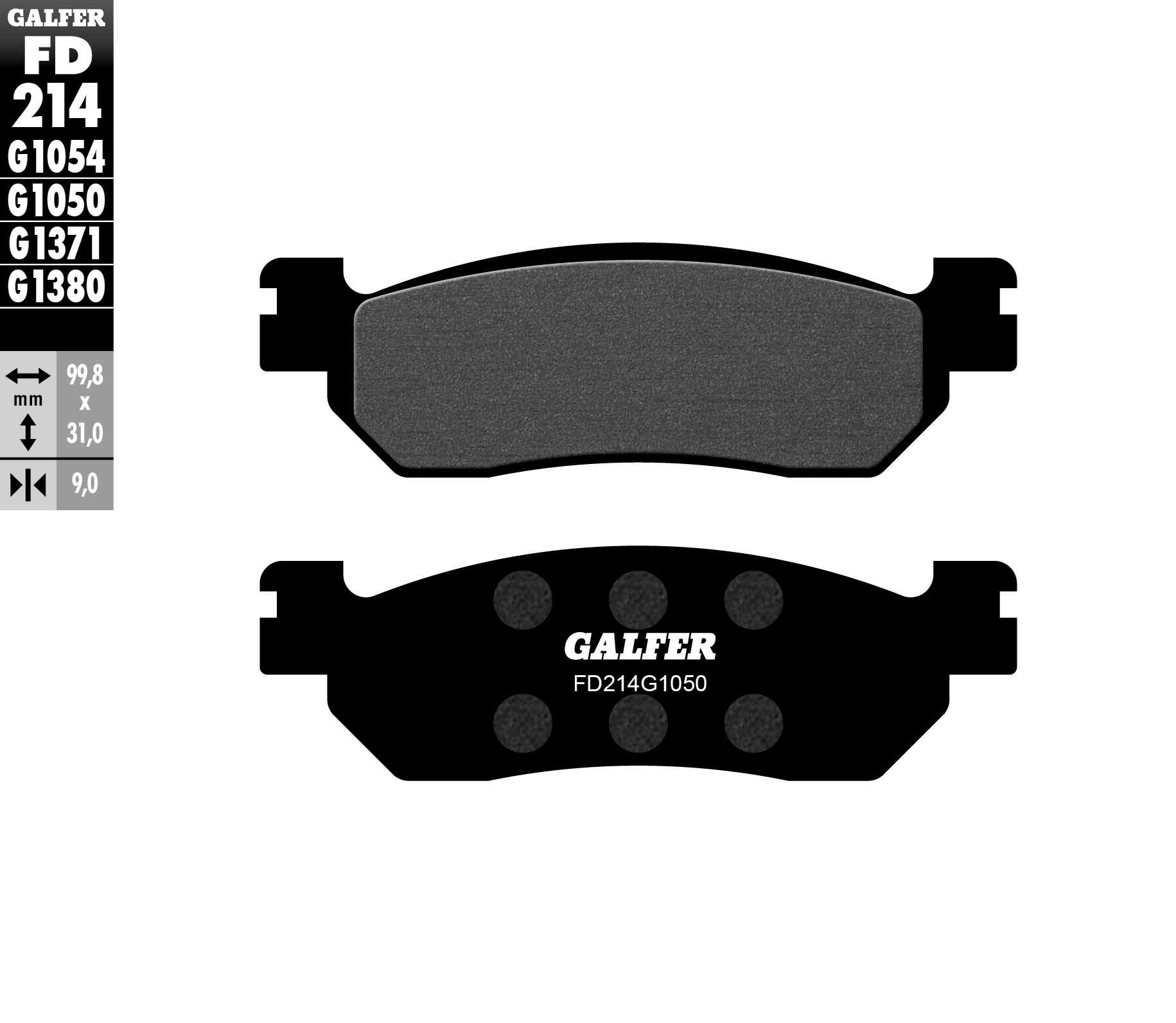 Предни/задни мото накладки Galfer SCOOTER FD214G1050