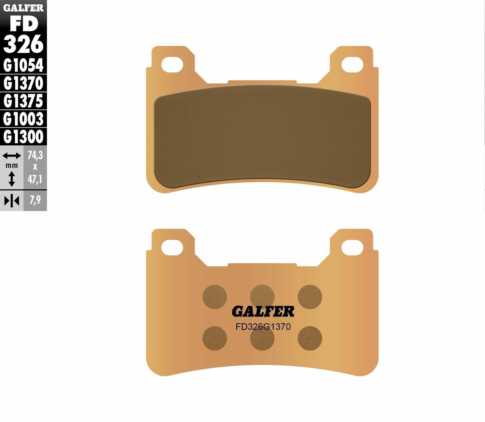 Предни мото накладки Galfer SINTERED COMPOUND FD326G1370