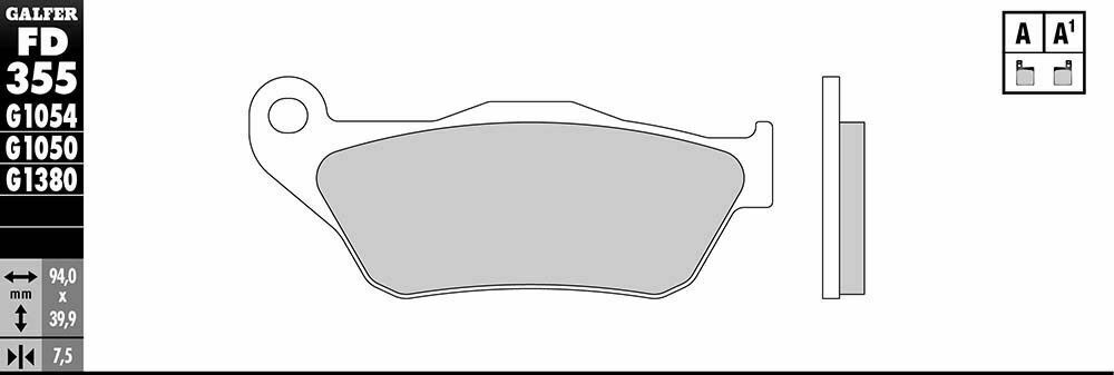 Предни мото накладки Galfer SEMI METAL FD355G1054