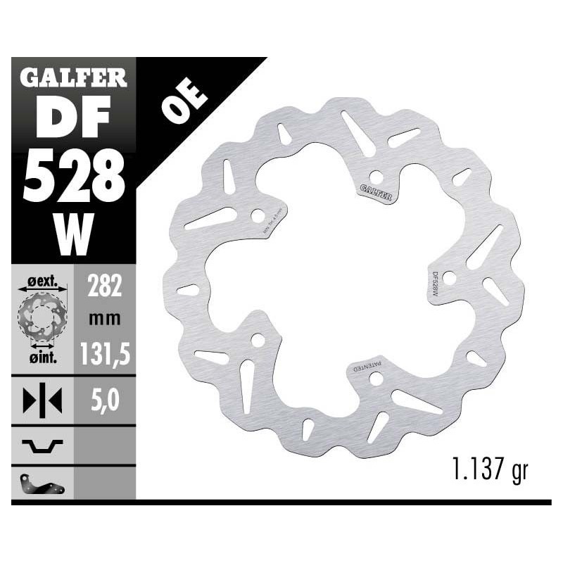 Заден спирачен диск Galfer WAVE FIXED 282x5mm DF528W 1