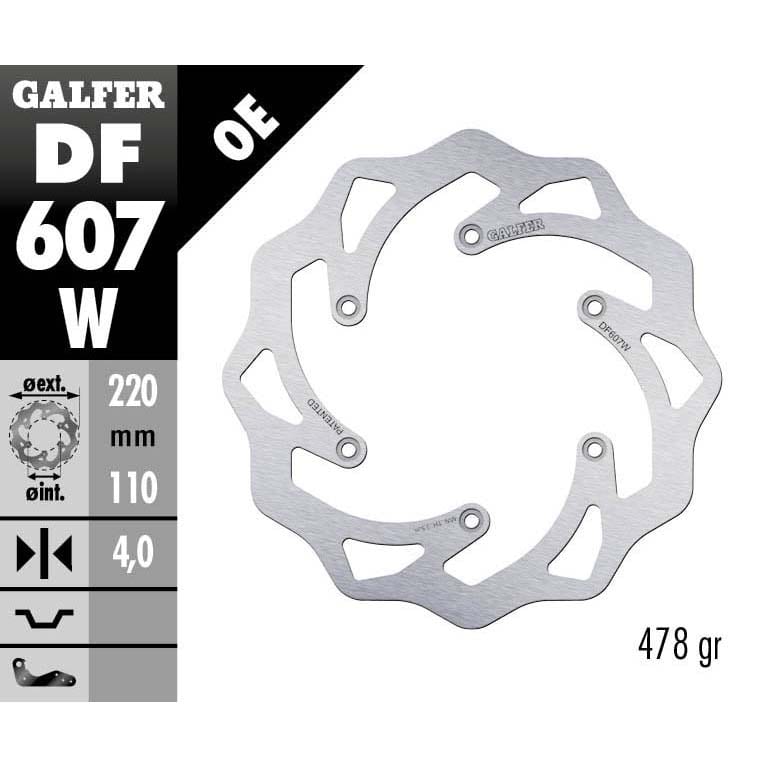 Заден спирачен диск Galfer WAVE FIXED 220x4mm DF607W 1