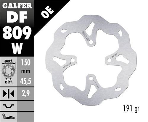 Заден спирачен диск Galfer WAVE FIXED 150x2,9mm DF809W 1