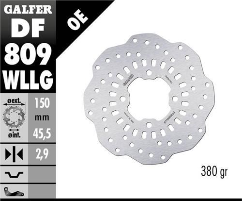 Заден спирачен диск Galfer WAVE FIXED FULL TYPE 150x2.9mm DF809WLLG 1
