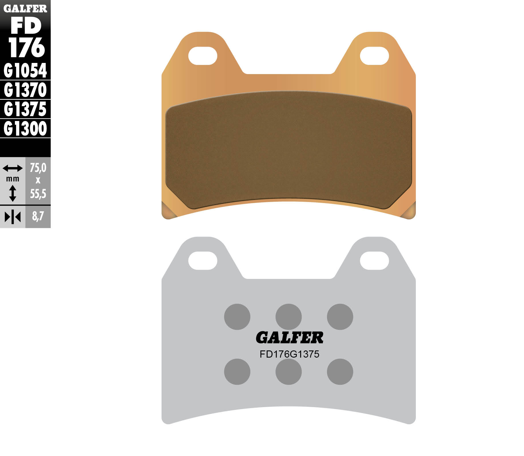 Предни мото накладки Galfer SINTERED COMPOUND FD176G1375