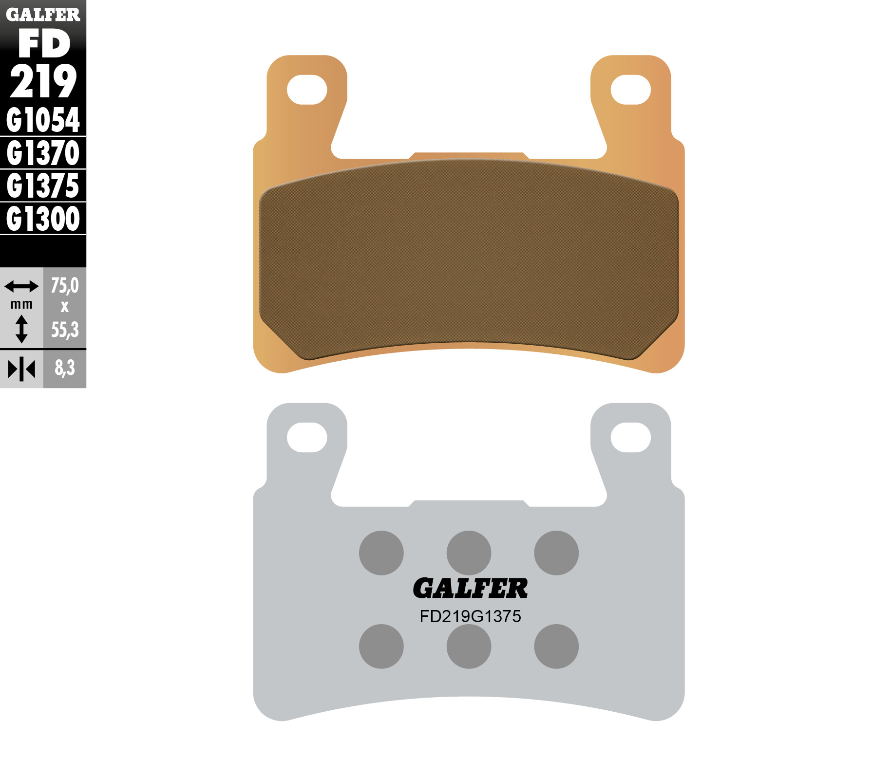 Предни мото накладки Galfer SINTERED COMPOUND FD219G1375