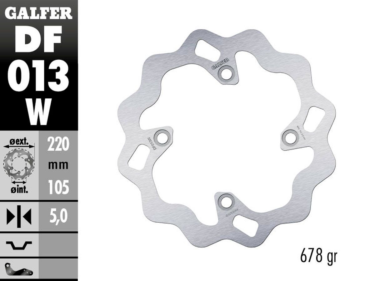 Заден спирачен диск Galfer WAVE FIXED 220x5mm DF013W 1