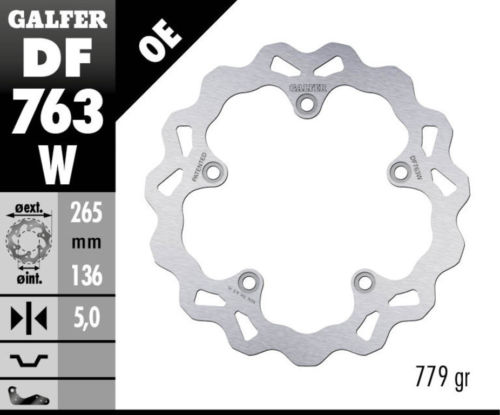 Заден спирачен диск Galfer WAVE FIXED 265x5mm DF763W 1