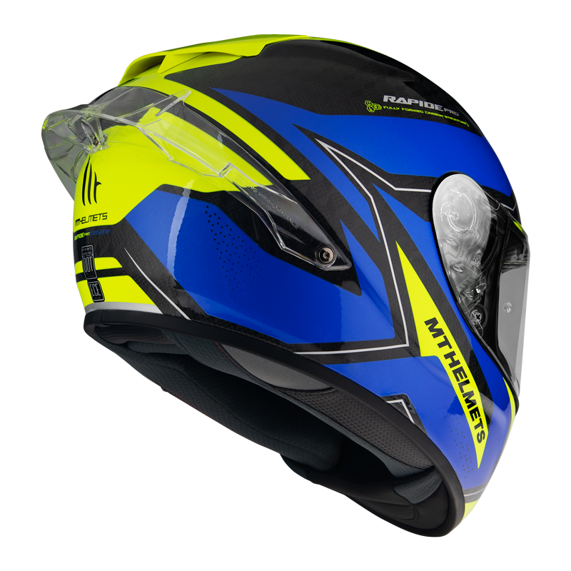 КАСКА MT RAPIDE PRO MASTER A7 GLOSS BLUE — снимка 3