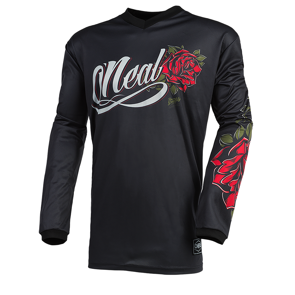 Дамско мотокрос джърси O'NEAL ROSES BLACK/RED
