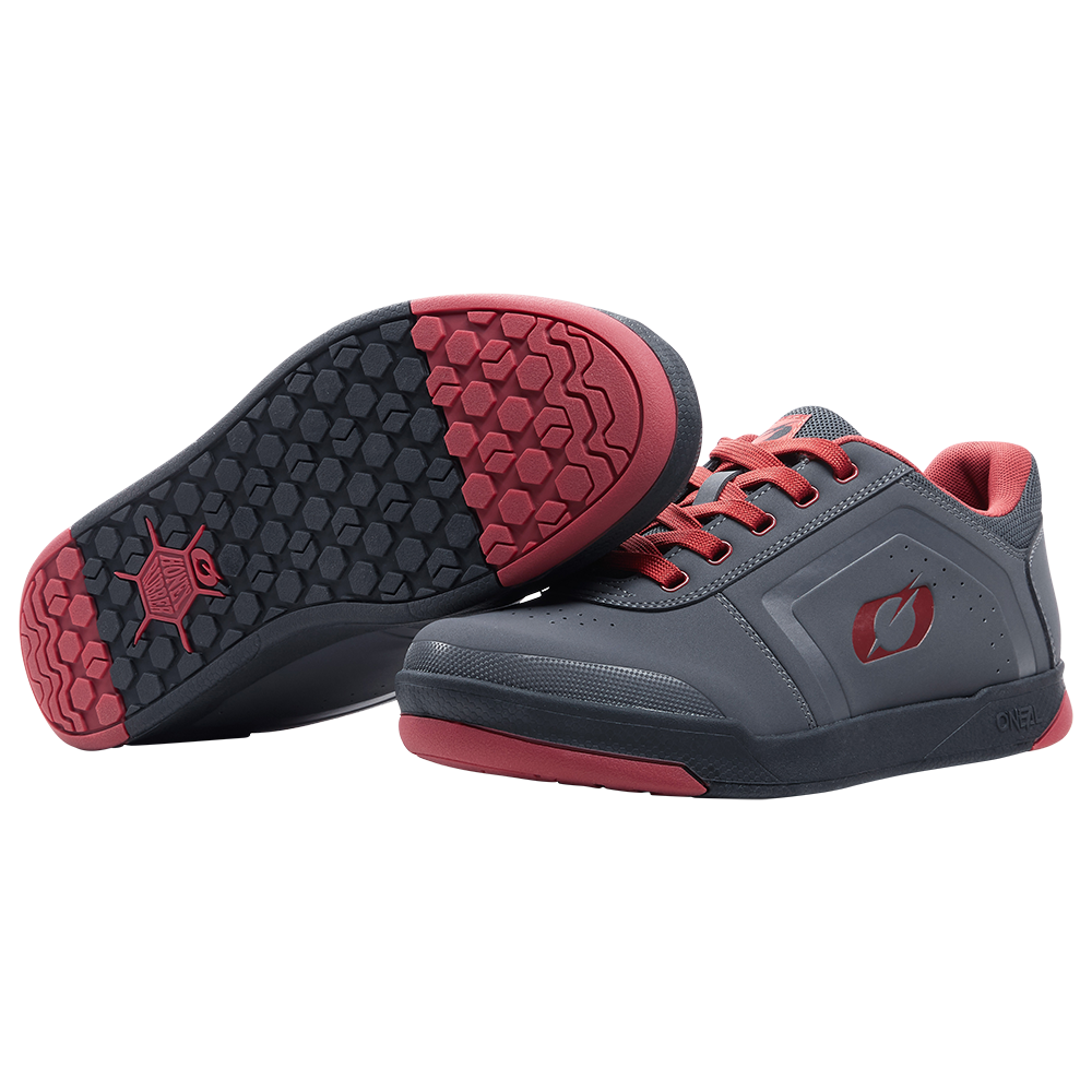 Вело обувки O'NEAL PINNED FLAT PEDAL V.22 GRAY/RED — снимка 2