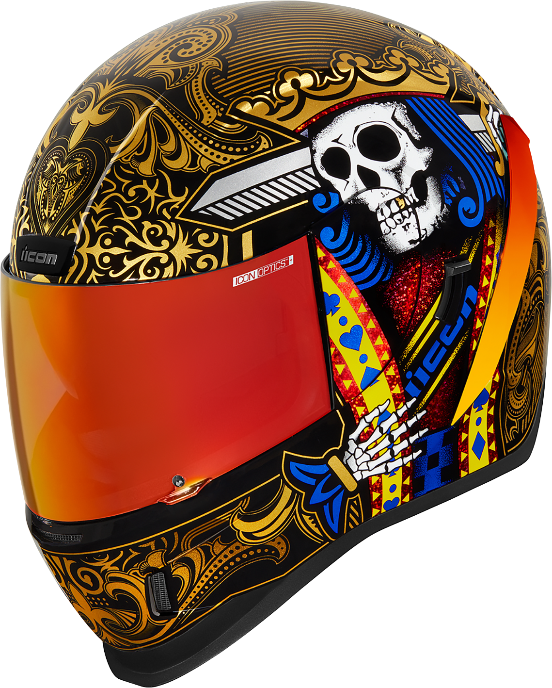 Каска ICON AIRFORM SUICIDE KING GOLD 1