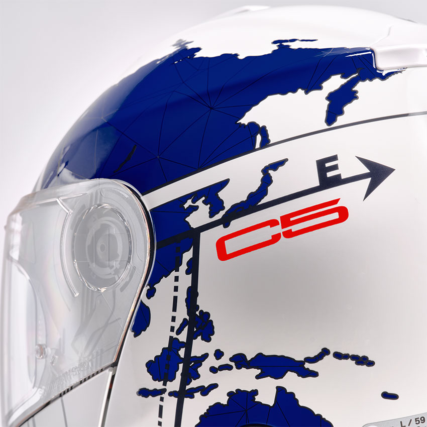 Каска SCHUBERTH C5 GLOBE BLUE — снимка 4