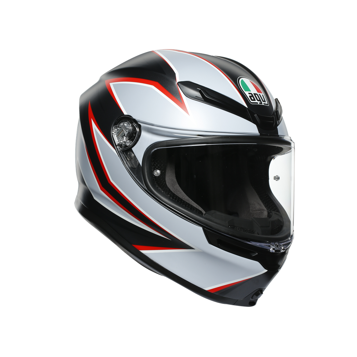 КАСКА AGV K-6 S FLASH MATT BLACK/GREY/RED