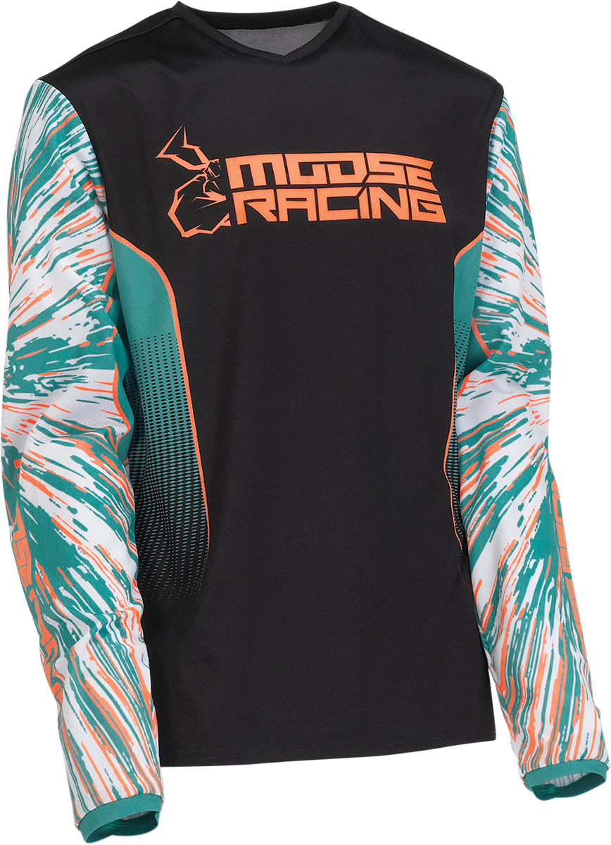Детска блуза MOOSE RACING AGROID TEAL/ORANGE/BLACK 1