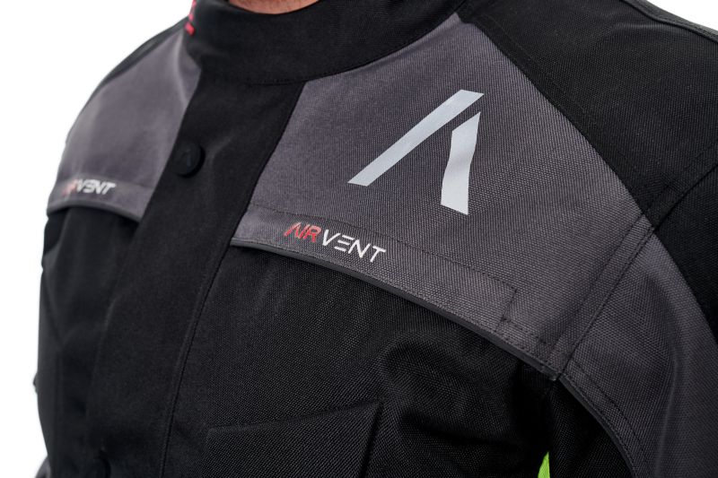 Текстилно мото яке ADRENALINE PYRAMID 2.0 BLACK/GREY/FLUO — снимка 2