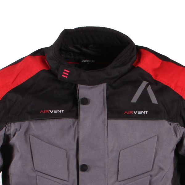 Текстилно мото яке ADRENALINE PYRAMID 2.0 BLACK/GREY/RED — снимка 4