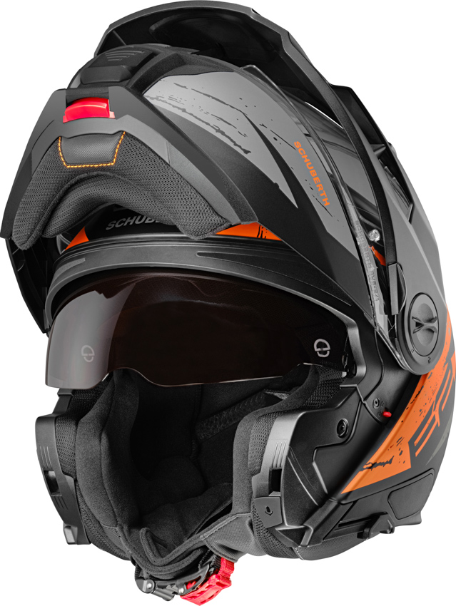 Каска SCHUBERTH E2 EXPLORER ORANGE — снимка 6