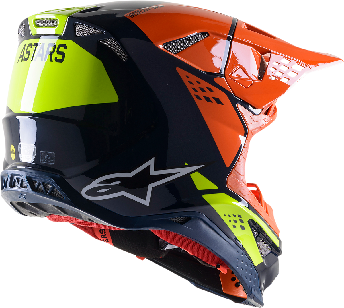 Мотокрос каска ALPINESTARS SM8 Factory BL/OR/YL — снимка 2