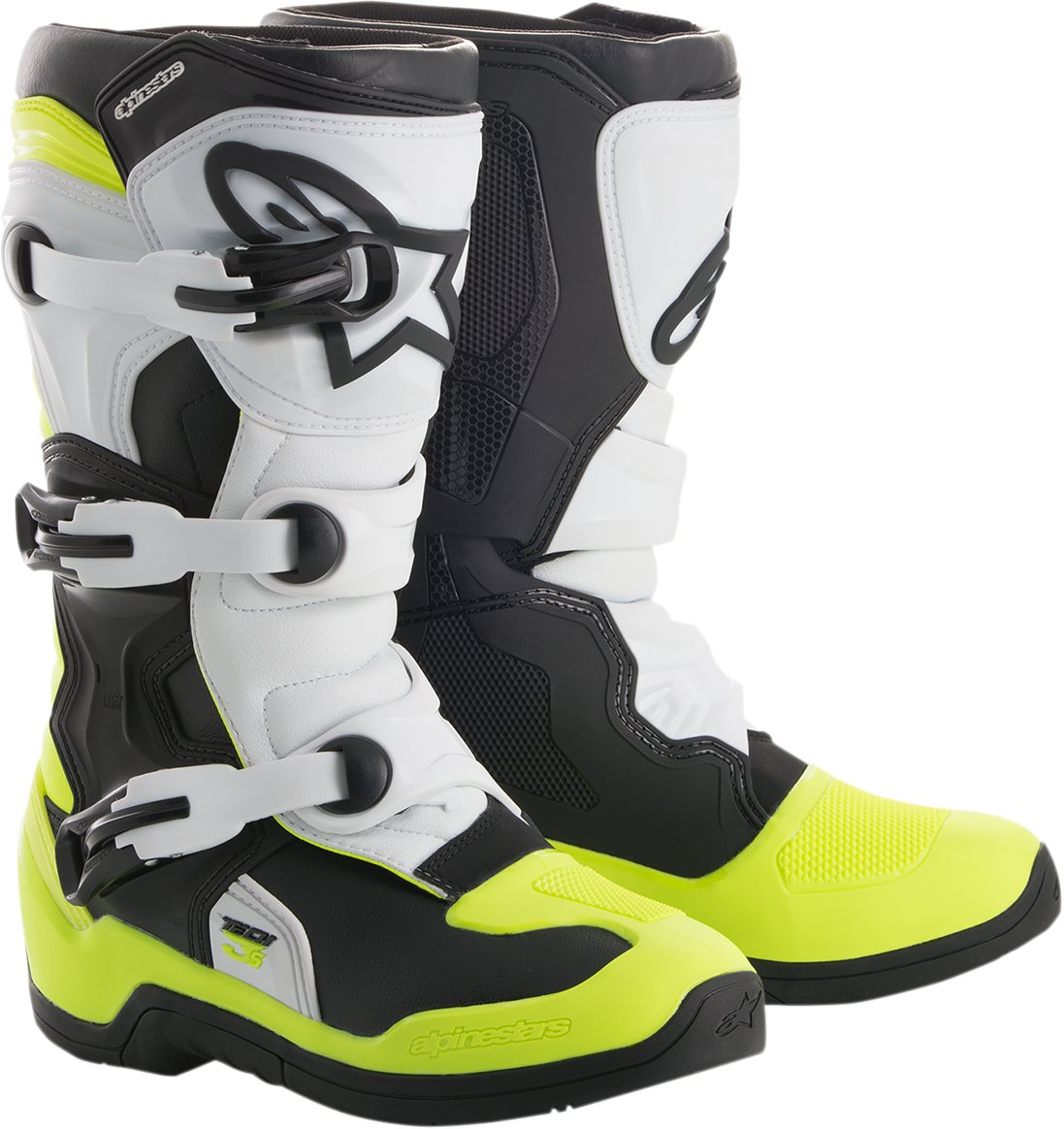 Детски мотокрос ботуши Alpinestars TECH 3S BLACK/WHITE/FLOYELLOW