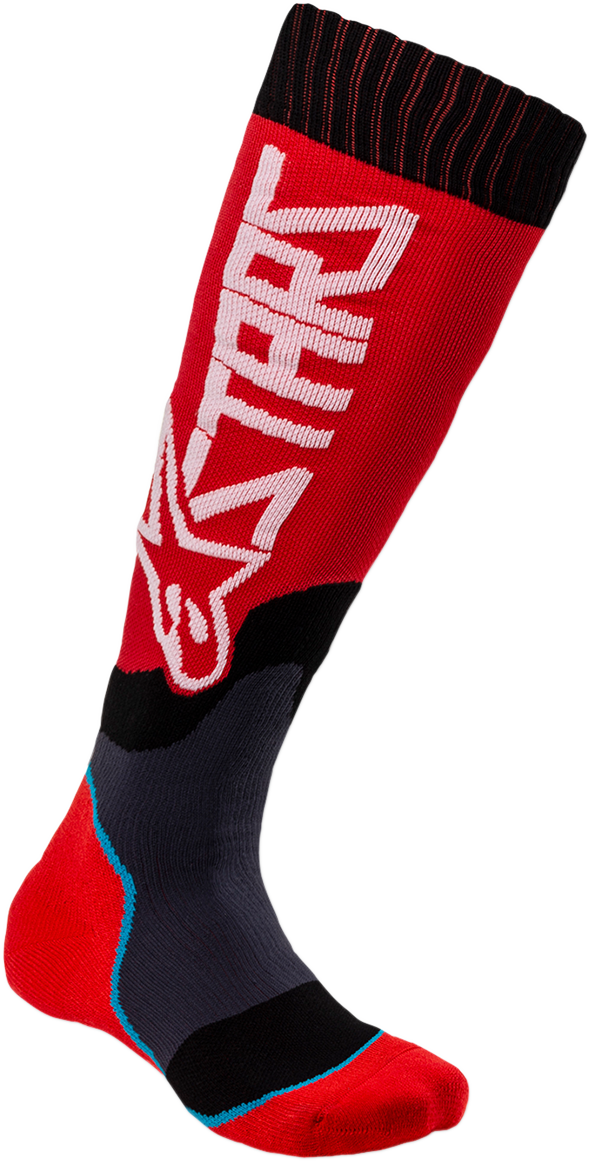 Детски чорапи ALPINESTARS YTH MX PLUS2 RED/WHITE