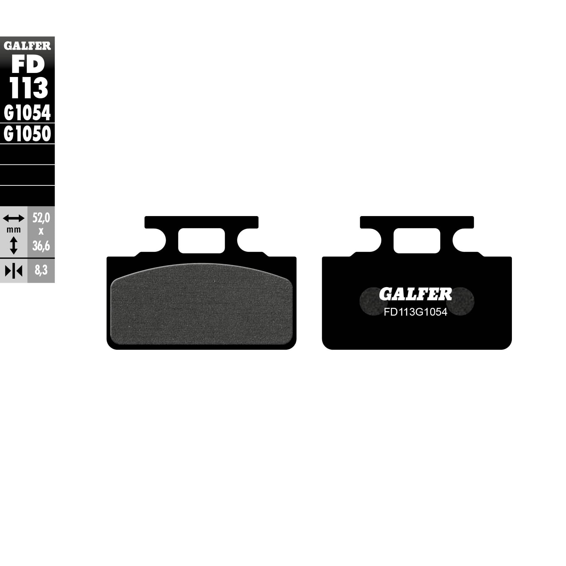 Предни/Задни мото накладки Galfer SEMI METAL FD113G1054