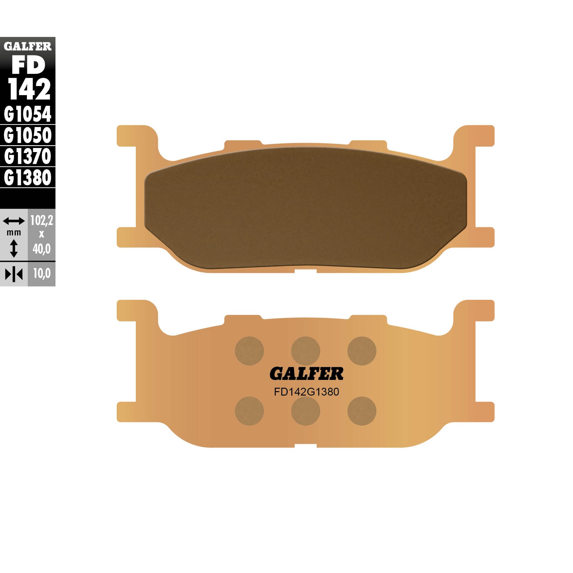 Предни мото накладки Galfer SINTERED SCOOTER COMPOUND FD142G1380