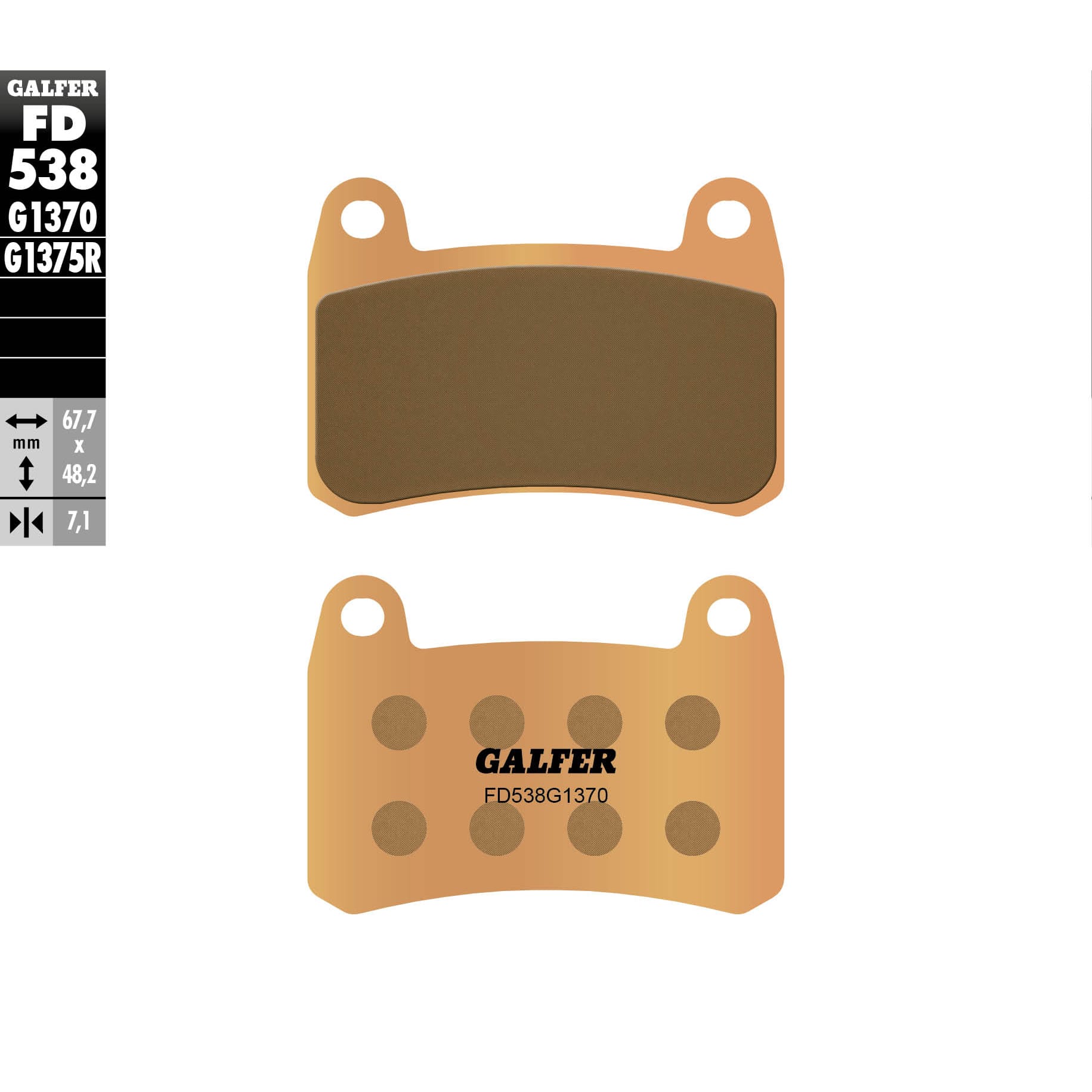 Предни мото накладки Galfer SINTERED COMPOUND FD538G1370