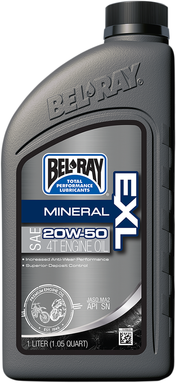Масло BEL-RAY EXL MINERAL 4T 20W-50 1L