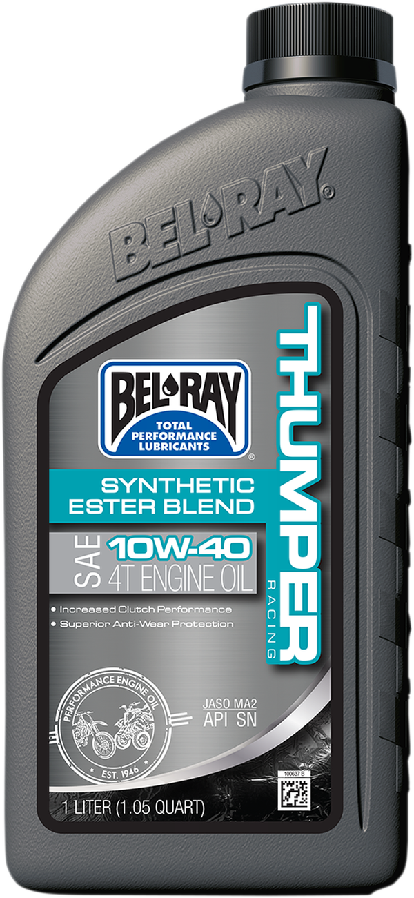 Масло BEL-RAY THUMPER RACING Synthetic Ester Blend T4 10W-40 1L