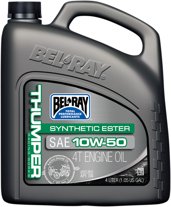 Масло BEL-RAY THUMPER Racing Works Synthetic Ester 4T 10W-50  4L