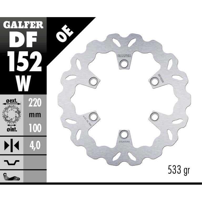 Заден спирачен диск Galfer WAVE FIXED DISC WAVE FIXED 220x4mm DF152W 1