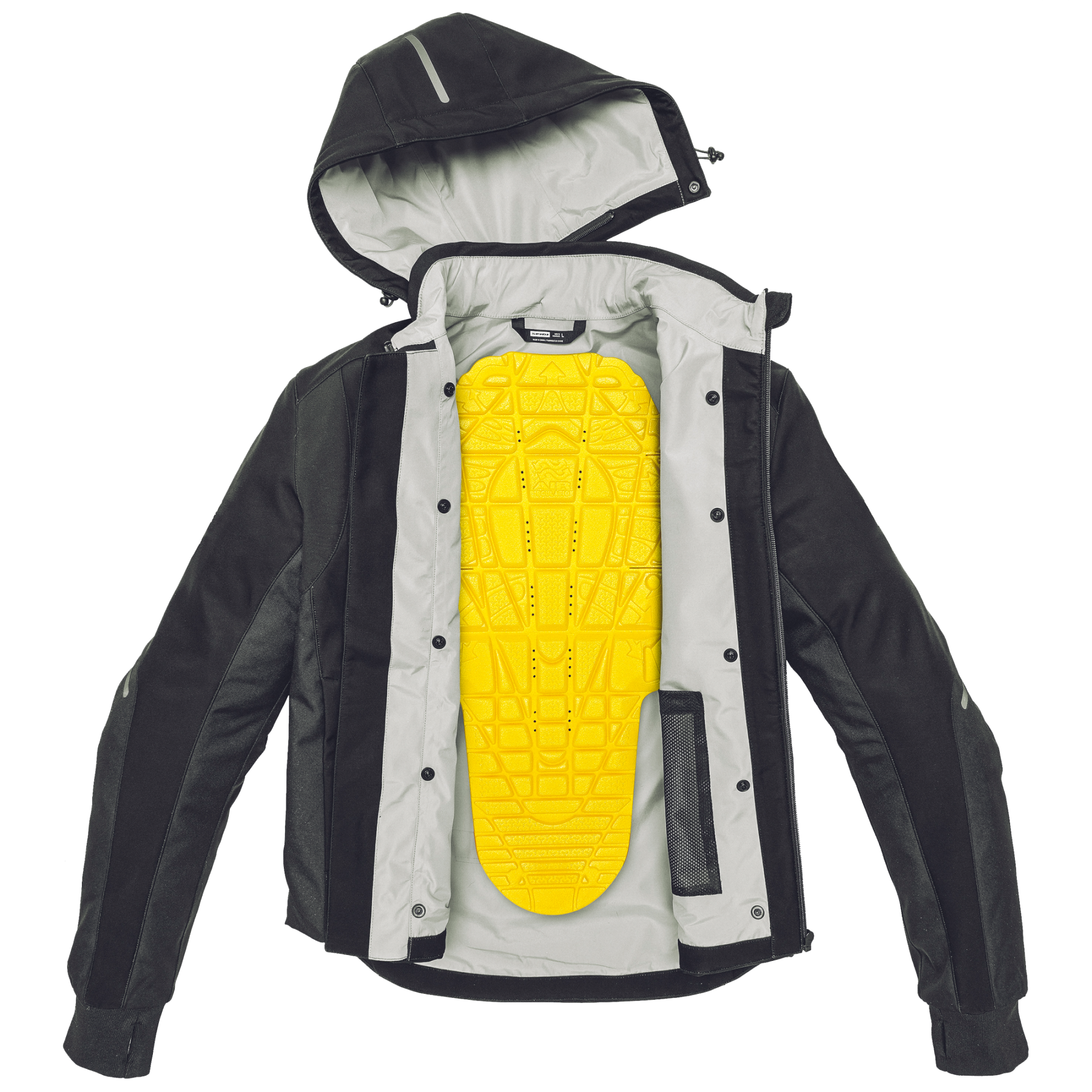Текстилно мото яке SPIDI Hoodie Armor H2Out Black — снимка 3