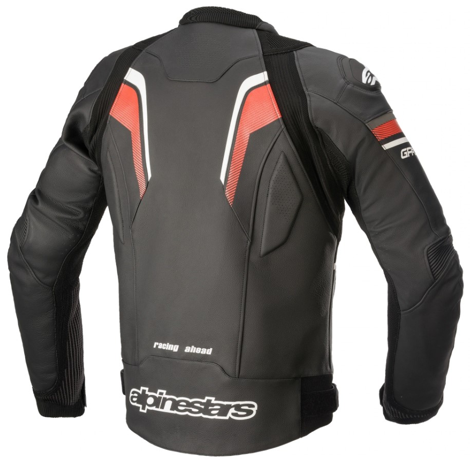 Кожено яке ALPINESTARS GP PLUS R V3 RIDEKNIT Black/White/Bright Red — снимка 2