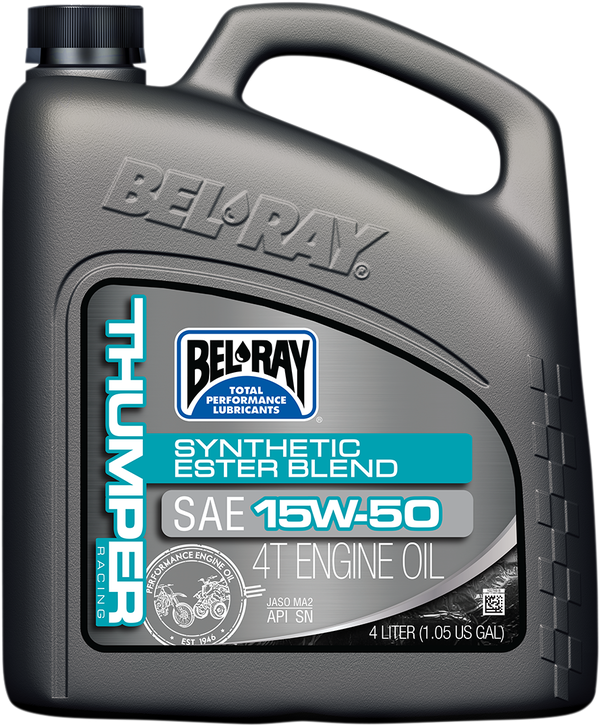 Масло BEL-RAY THUMPER RACING Synthetic Ester Blend T4 15W-50 4L