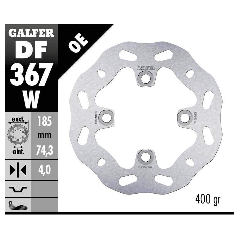 Заден спирачен диск Galfer WAVE FIXED DISC WAVE FIXED 185x4mm DF367W 1