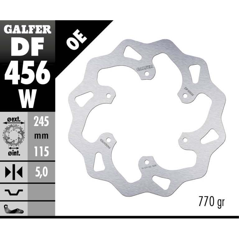Заден спирачен диск Galfer WAVE FIXED DISC WAVE FIXED 245x5mm DF456W 1