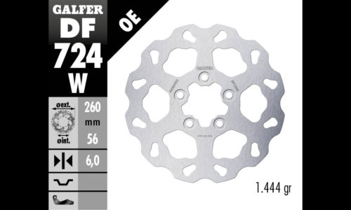 Заден спирачен диск Galfer WAVE FIXED DISC WAVE FIXED 260x6mm DF724W 1