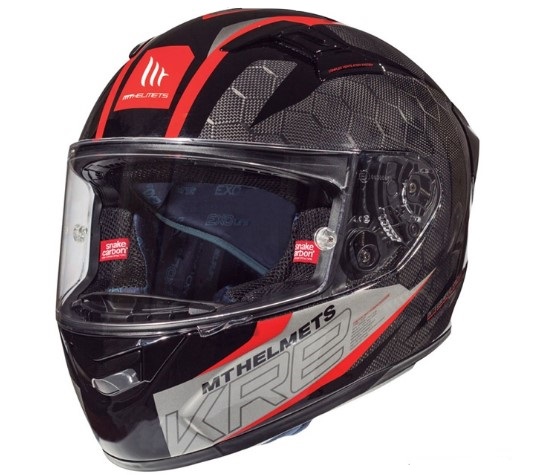 КАСКА MT KRE SNAKE CARBON 2.0 BLACK/RED 1