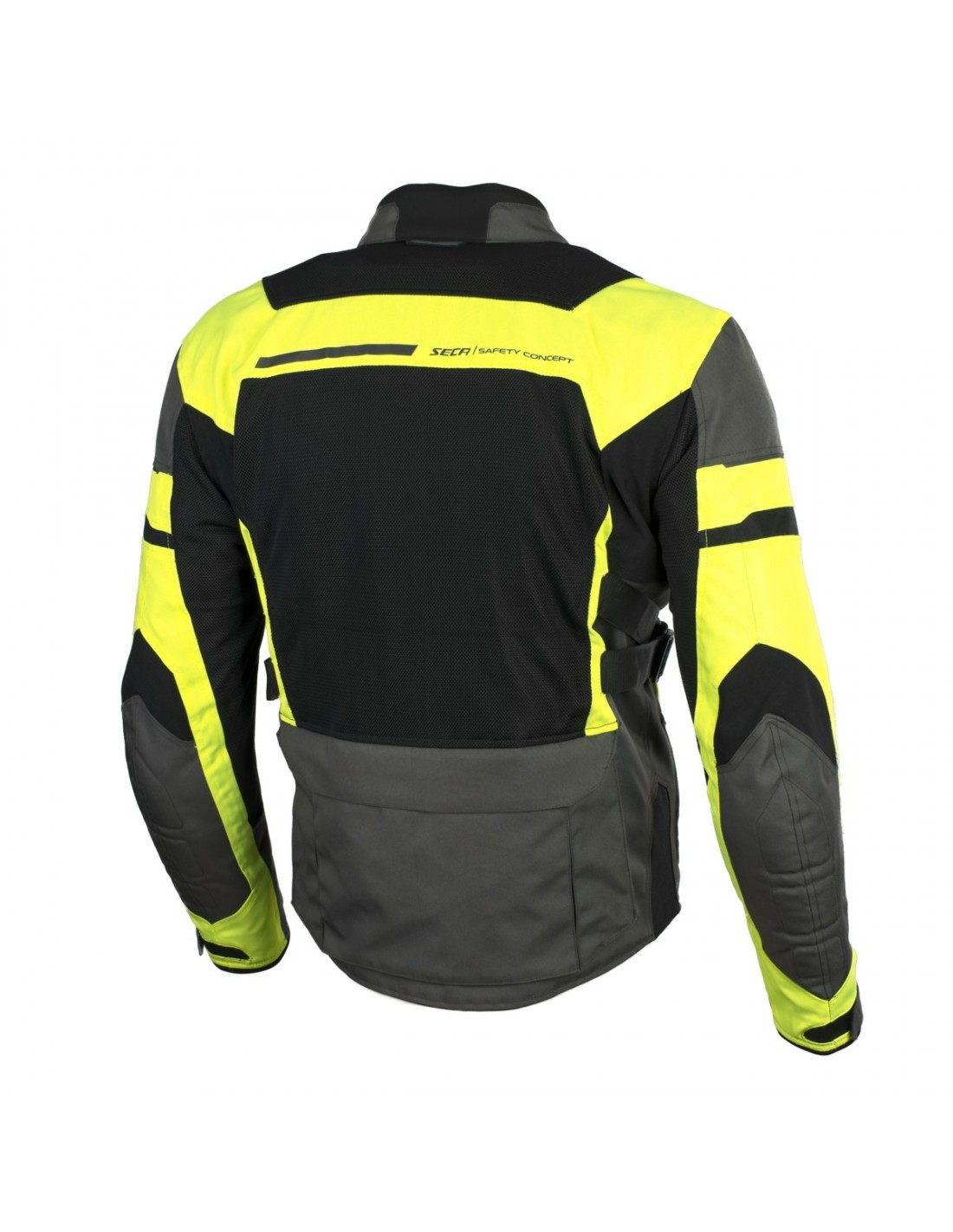 Текстилно мото яке SECA ORKAN II TITANIUM/FLUO YELLOW — снимка 2