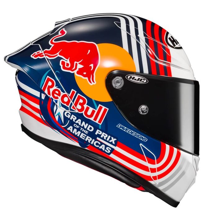 Каска HJC RPHA 1 RED BULL AUSTIN GP — снимка 4
