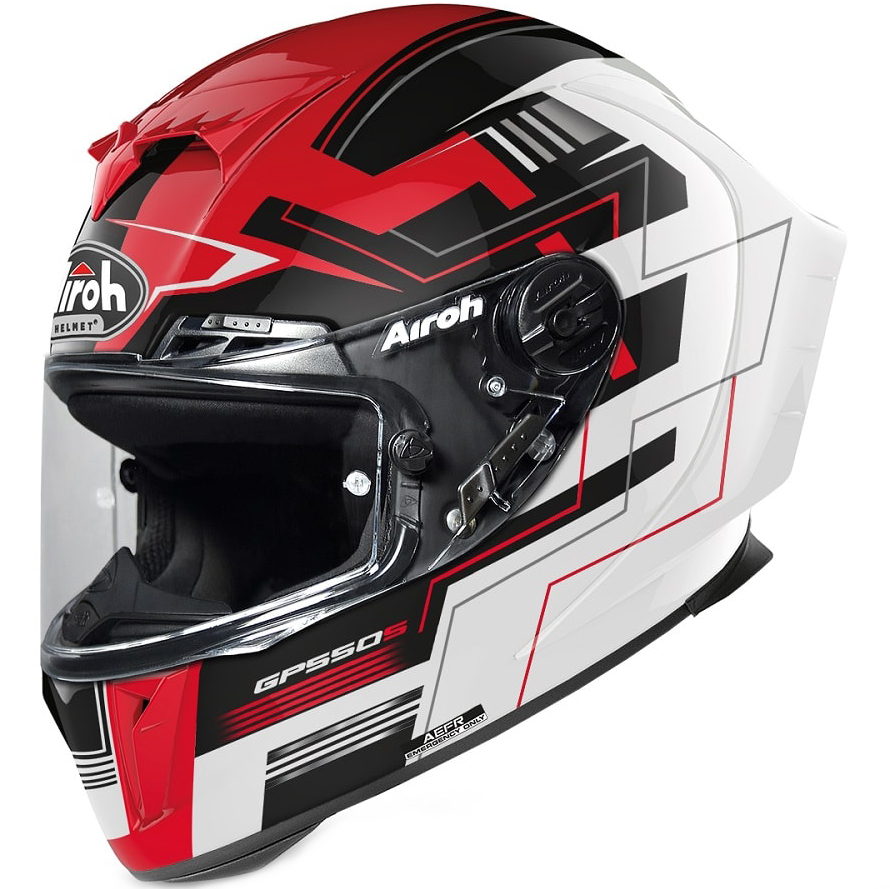 КАСКА AIROH GP550 S CHALLENGE RED GLOSS 1