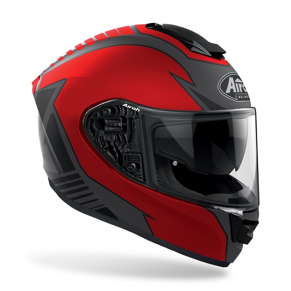 КАСКА AIROH ST 501 TYPE RED MEATT — снимка 3