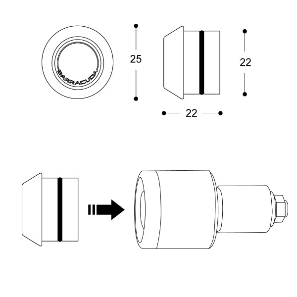 LED мото мигачи BARRACUDA B-LED KIT_2