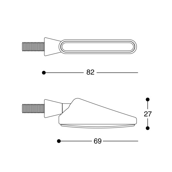 LED мото мигачи BARRACUDA SQB-LED BASIC — снимка 3