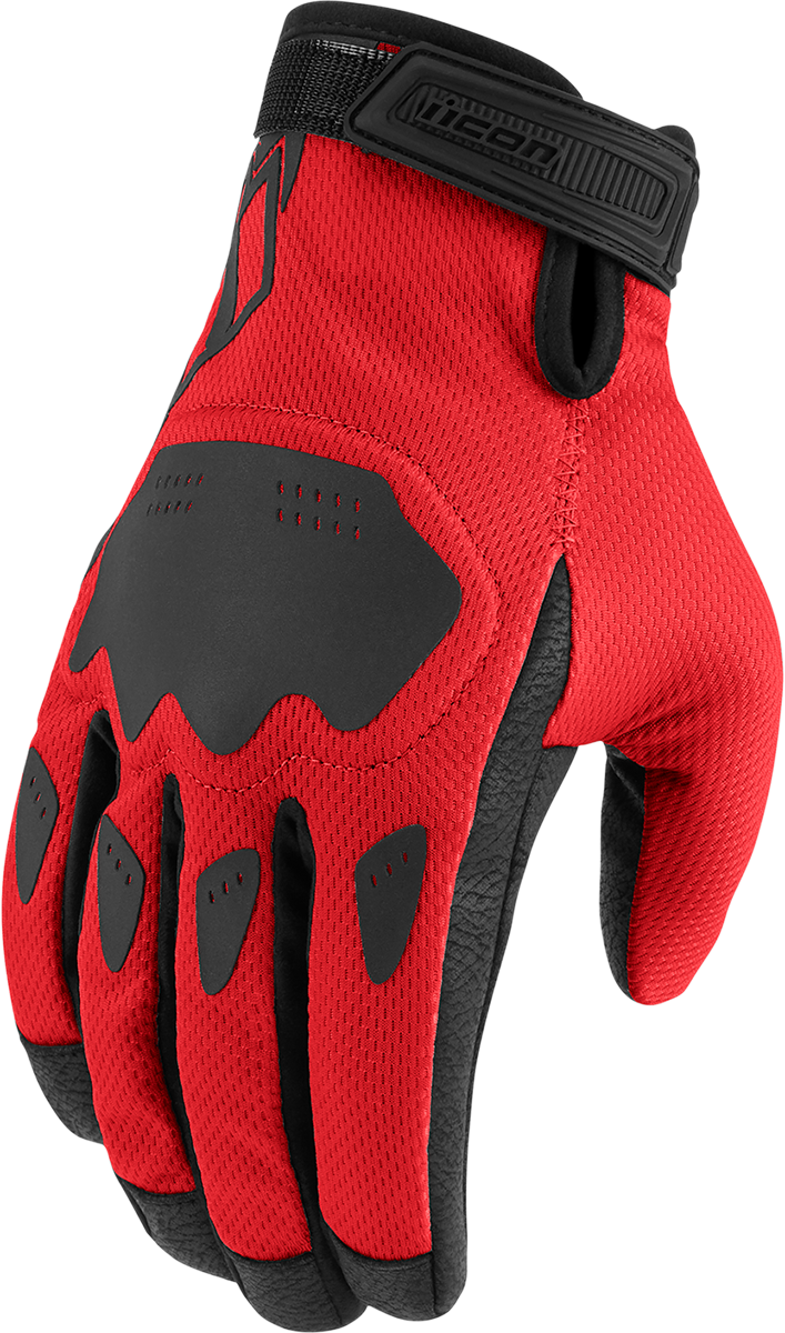 Мото ръкавици ICON HOOLIGAN CE - RED