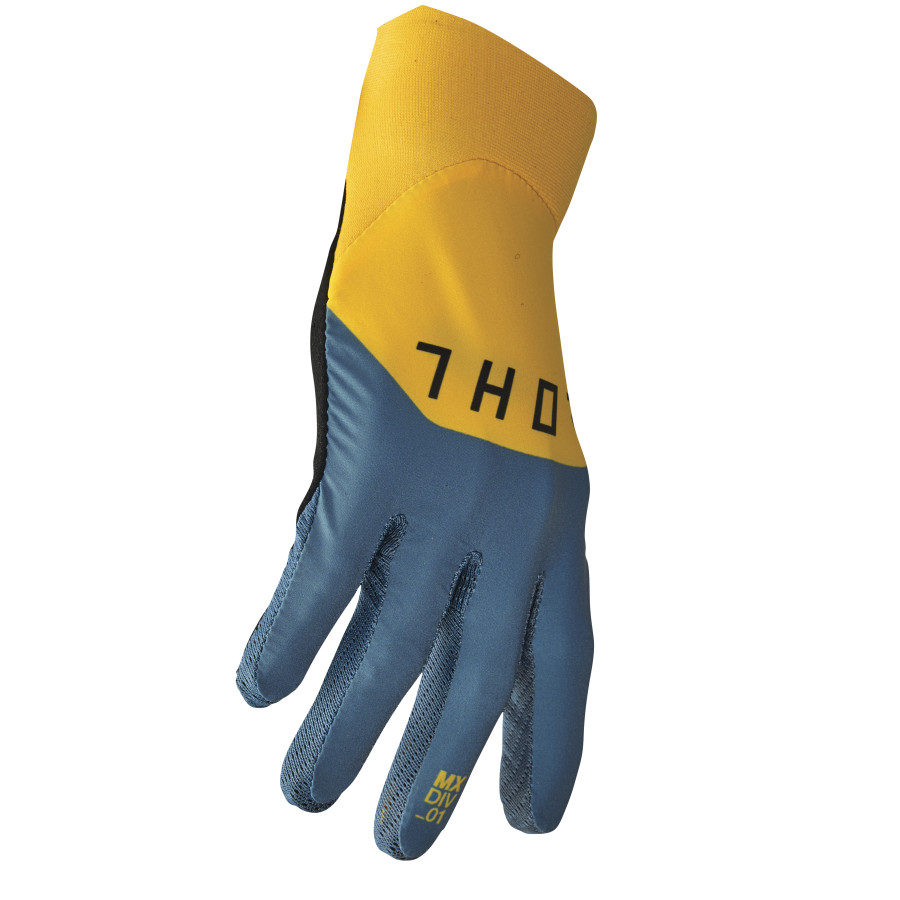 Мотокрос ръкавици THOR AGILE RIVAL TEAL/YELLOW — снимка 3