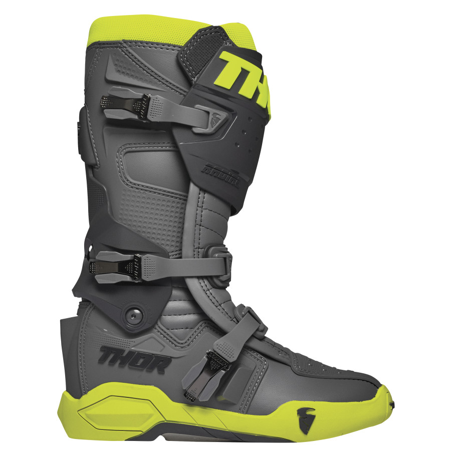 Мотокрос ботуши THOR RADIAL GRAY/FLO YELLOW BOOT — снимка 2