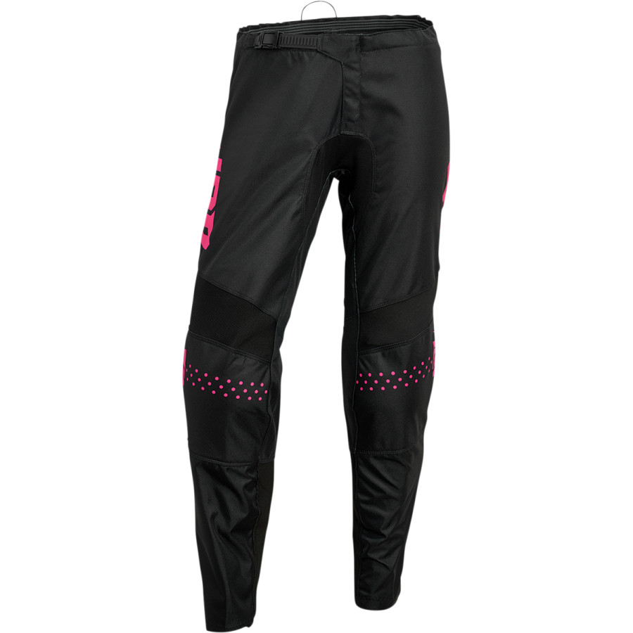 Дамски мотокрос брич THOR WOMEN'S SECTOR MINIMAL BLACK/FLO PINK 1